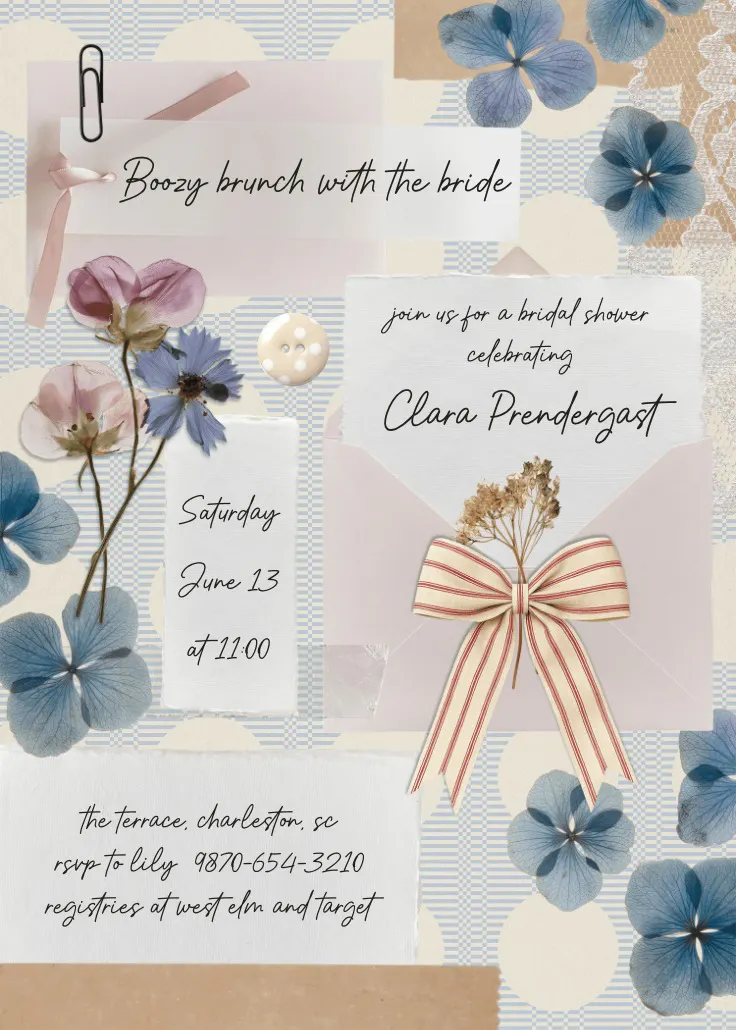 Scrapbook and bubbly - invito per festa
