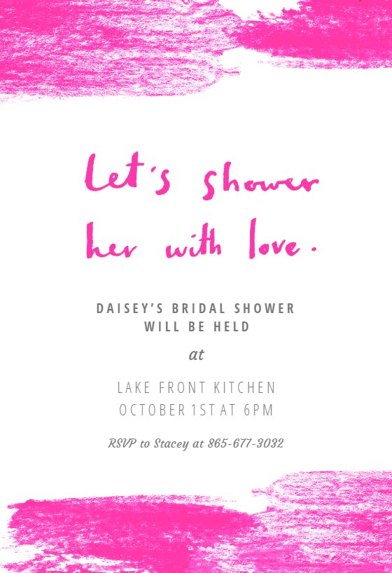 Shower with love - bridal shower invitation