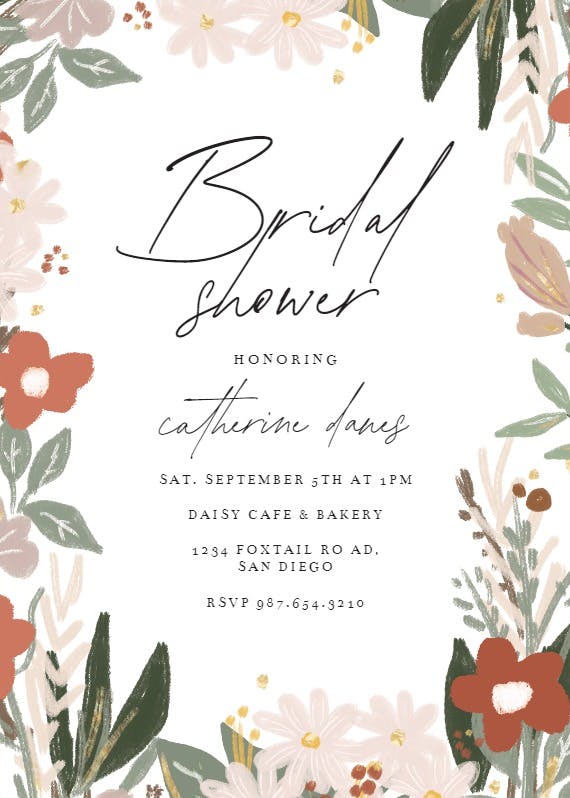 Simply beautiful bride -  invitación para bridal shower