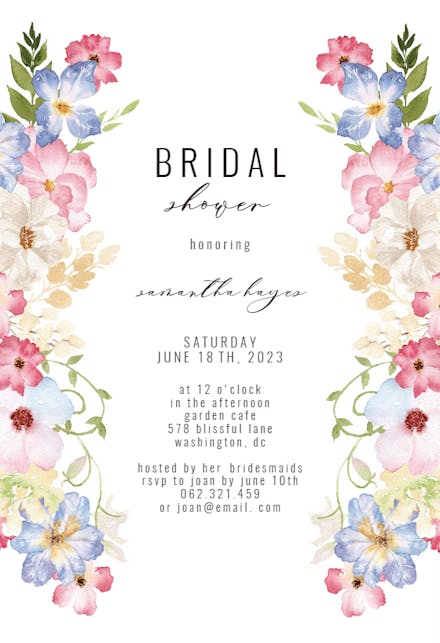 Spring Fairy Flower - Bridal Shower Invitation