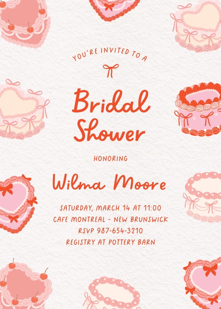 Sugary sweet - invitación para bridal shower
