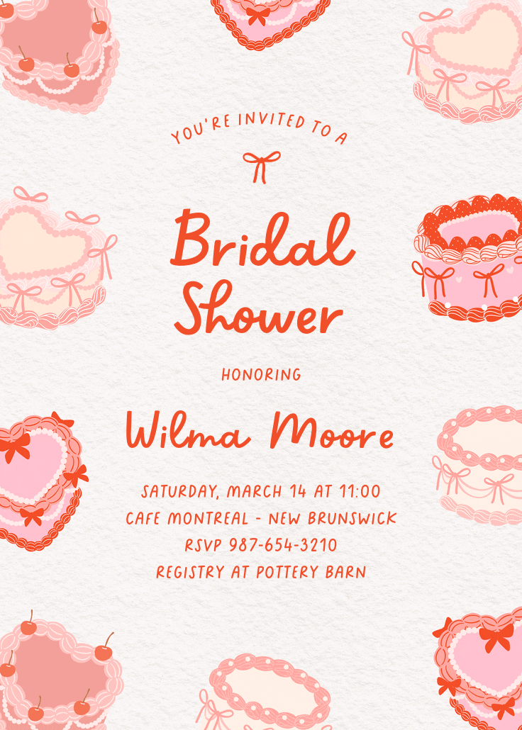 Sugary sweet - invitación para bridal shower
