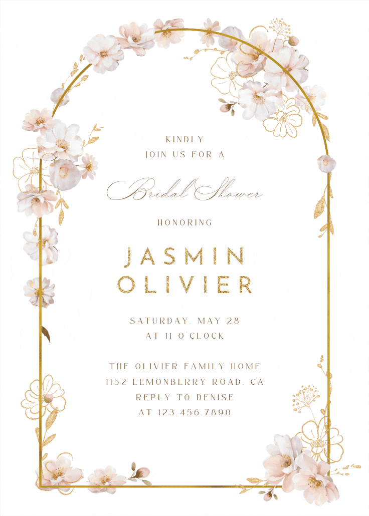 Surrounded by blooms - invitation