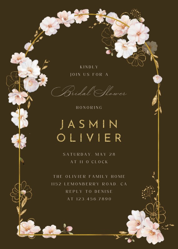 Surrounded by blooms - Bridal Shower Invitation Template | Greetings Island