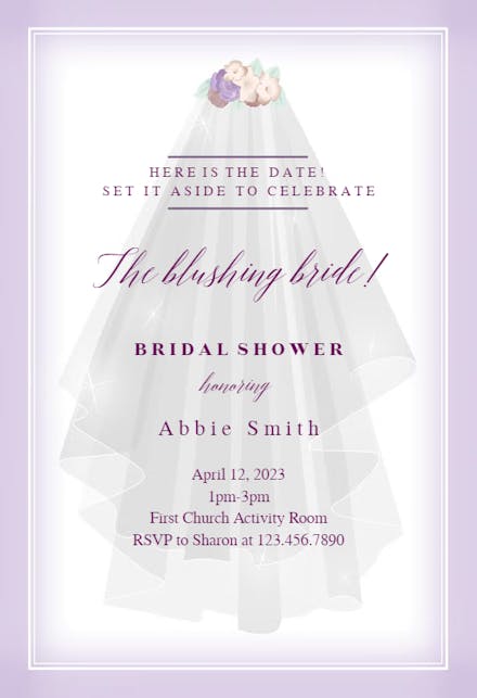 The Blushing Bride - Bridal Shower Invitation