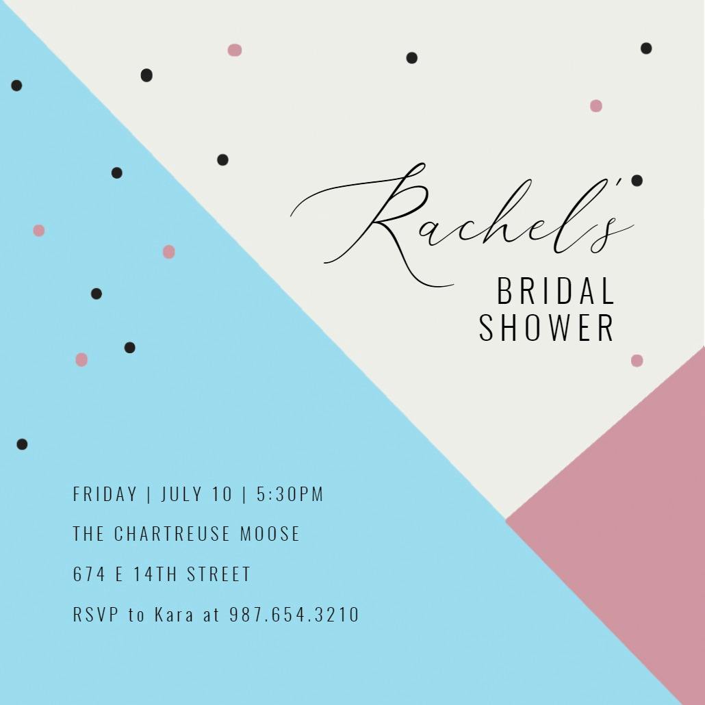 Tri tone - bridal shower invitation