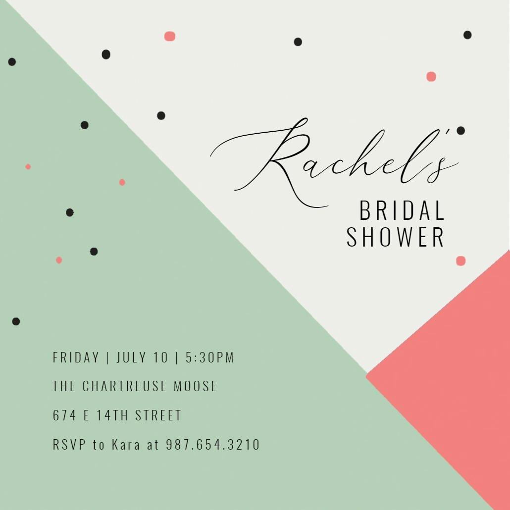 Tri tone - bridal shower invitation