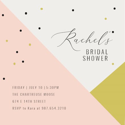 Tri tone - bridal shower invitation