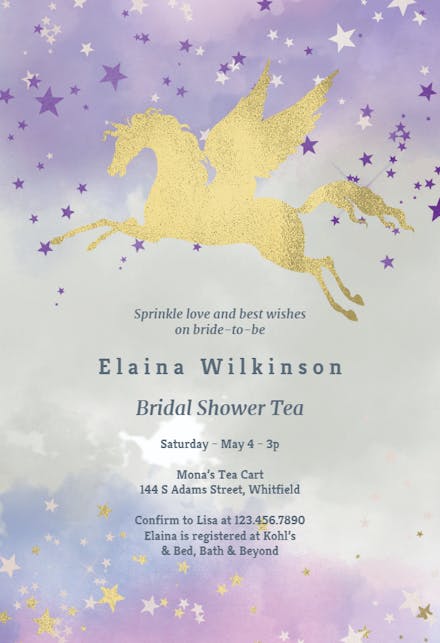 Unicorn Love - Bridal Shower Invitation