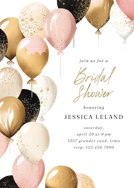Up, up, and away - bridal shower invitation