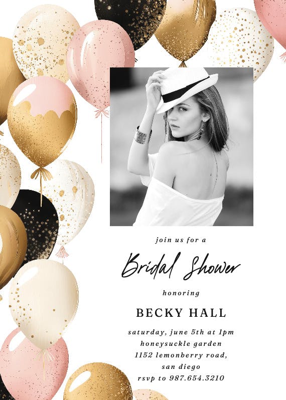 Up, up, and away photo - bridal shower invitation