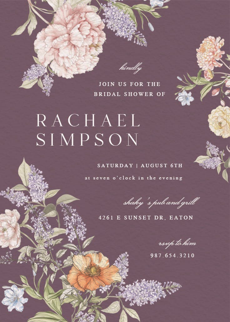 Vintage sketch - printable party invitation