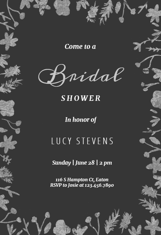 Watercolor Flowers - Bridal Shower Invitation Template (Free ...