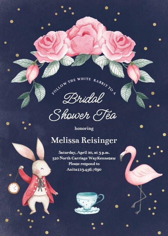 Wedding wonderland - bridal shower invitation