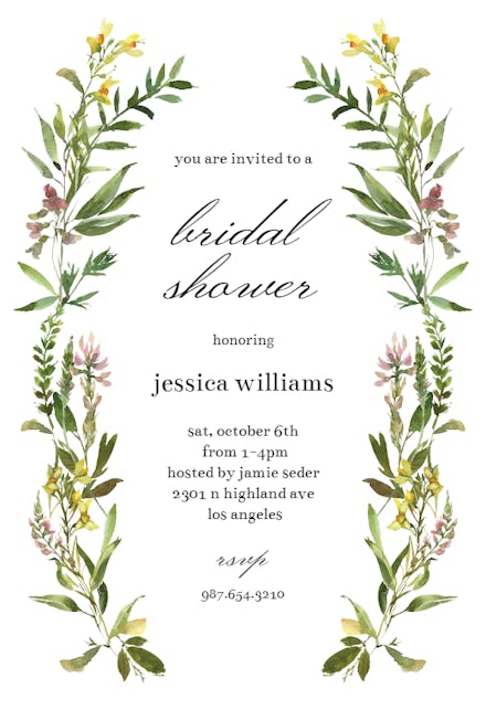 Wild Flower - Bridal Shower Invitation