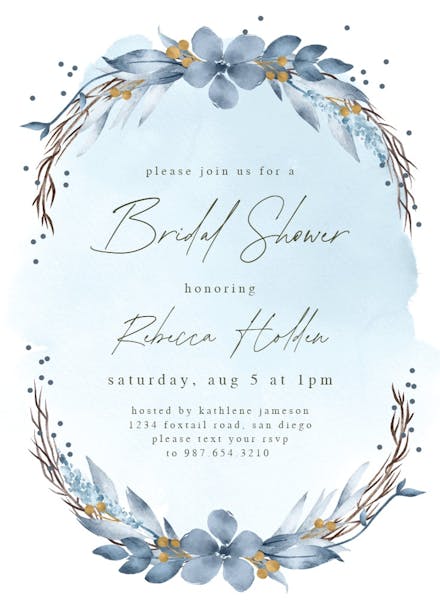 Winter bride - bridal shower invitation