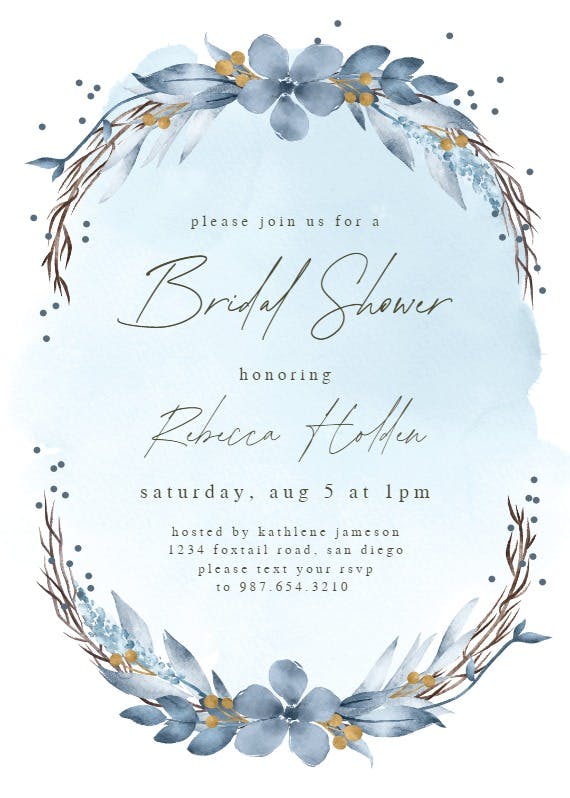 Winter bride -  invitación para bridal shower