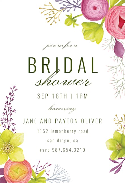 Yellow Flowers - Invitation Template