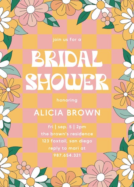 You bloom - bridal shower invitation