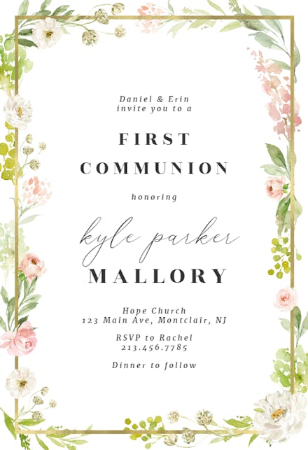 First Holy Communion Invitation