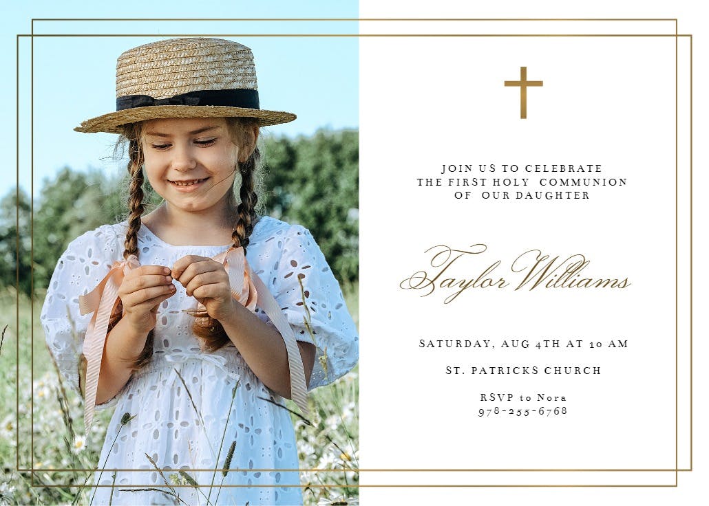 Simple - first holy communion invitation