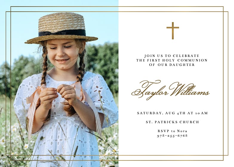 Simple - first holy communion invitation