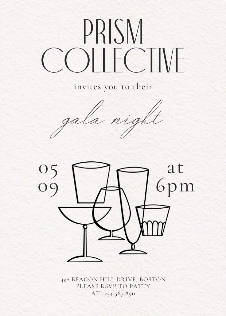 Liquid luxe - invitation