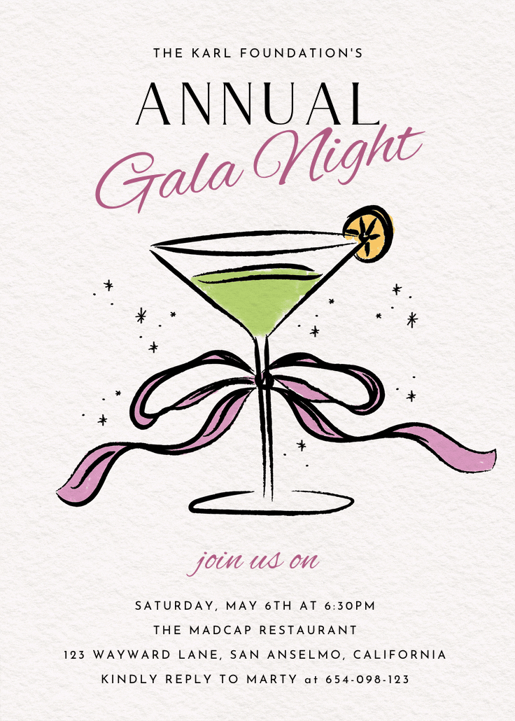 Bubbly worthy - business events invitation