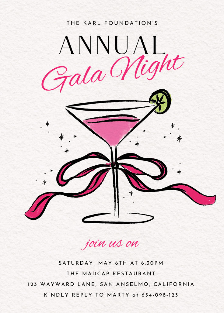 Bubbly worthy - business events invitation