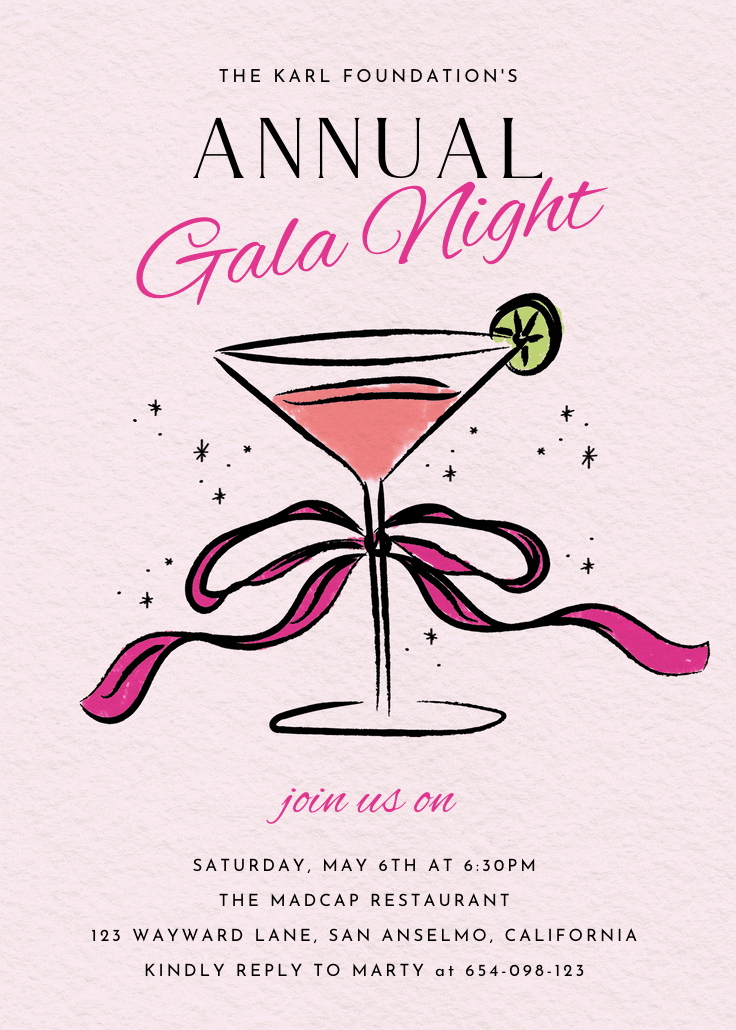 Bubbly worthy - business events invitation