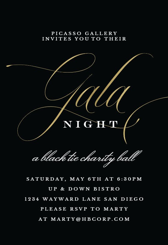 Classic gala -  gala invitacion
