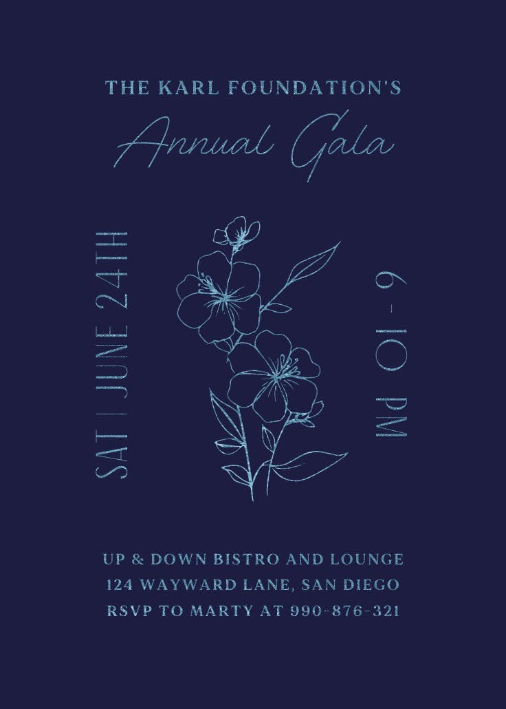 Delicate stems - party invitation