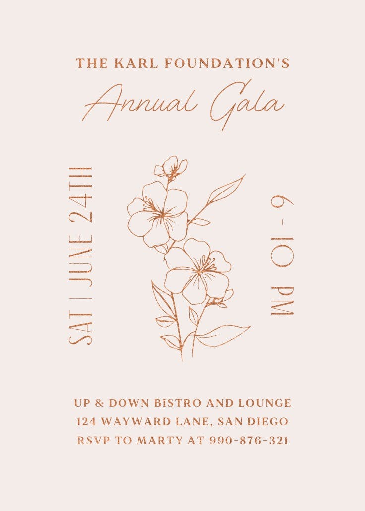 Delicate stems - gala invitación