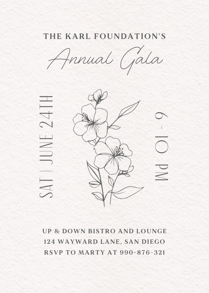 Delicate stems - gala invitación