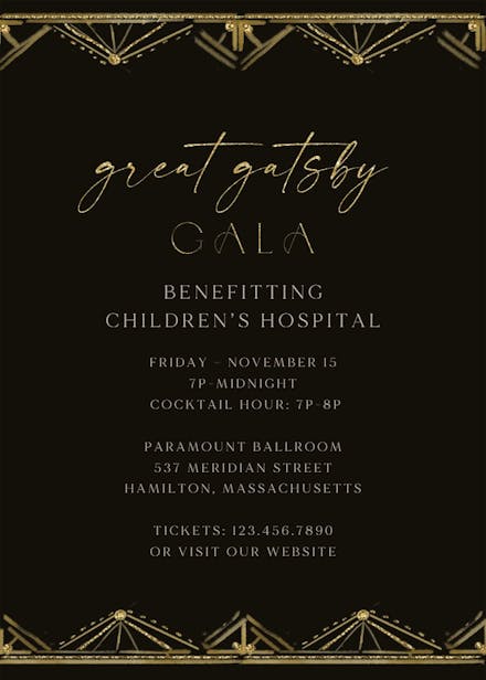 Enduring elegance - gala invitation