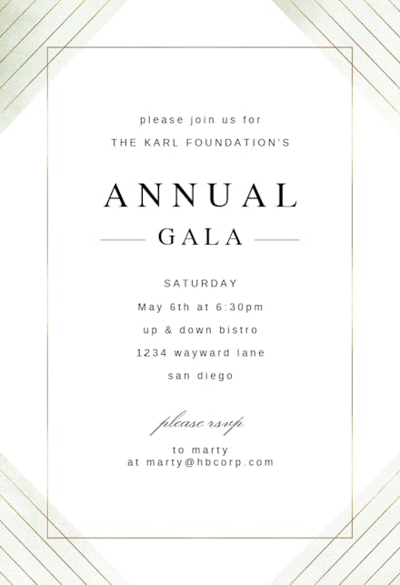 Frame & lines - Gala Invitation