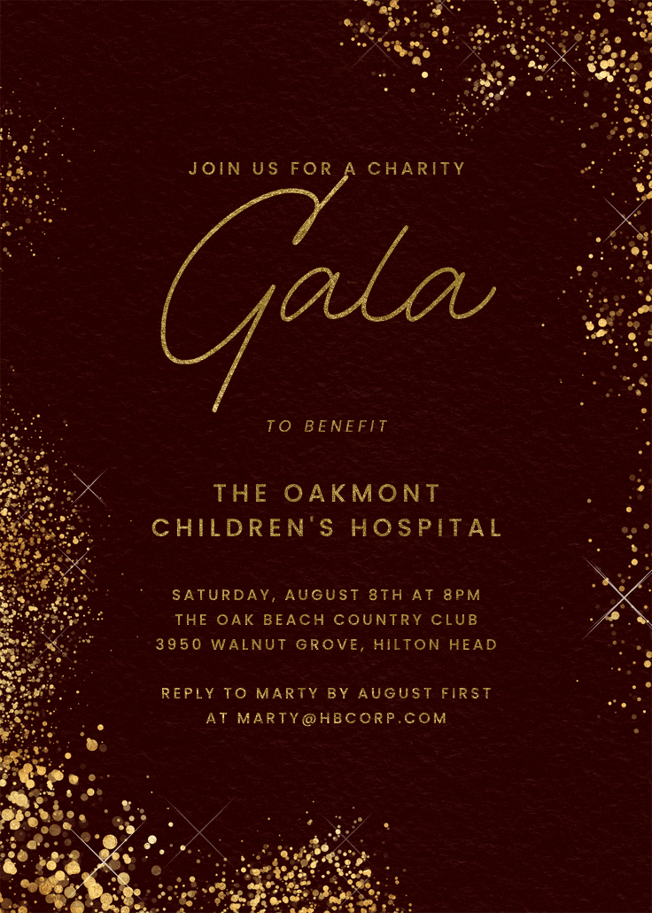 Glitter mist - gala invitation