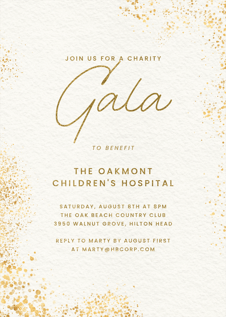 Glitter mist - gala invitation