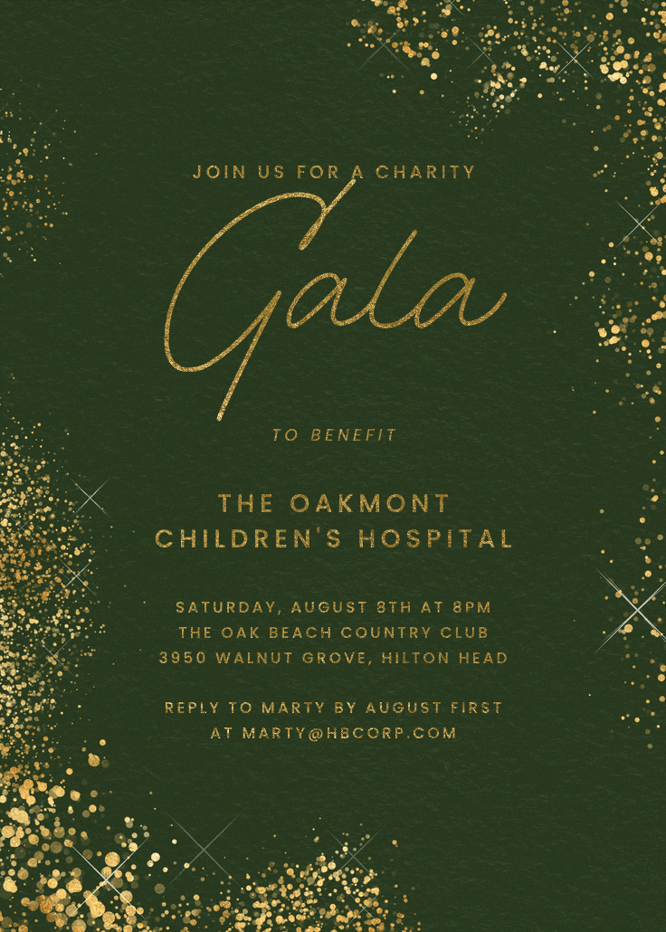 Glitter mist - gala invitación