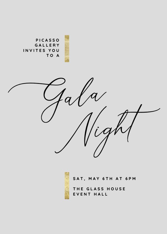 Hints of gold -  invitation template