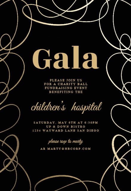 Intricate Swirls - Gala Invitation