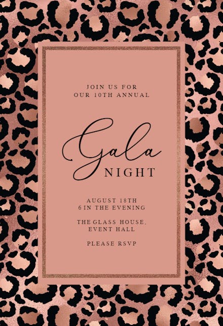 Leopard framed - Gala Invitation