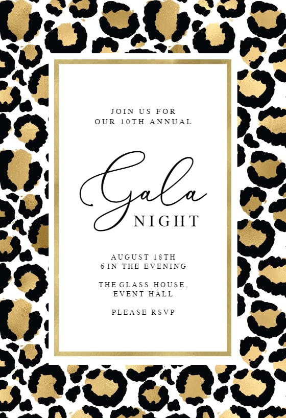 Leopard framed - gala invitación