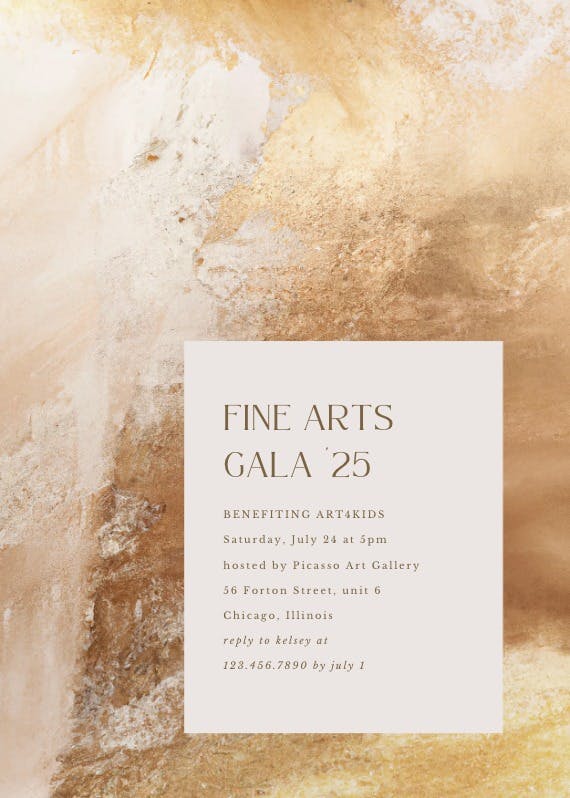 Modern aesthetic - gala invitation