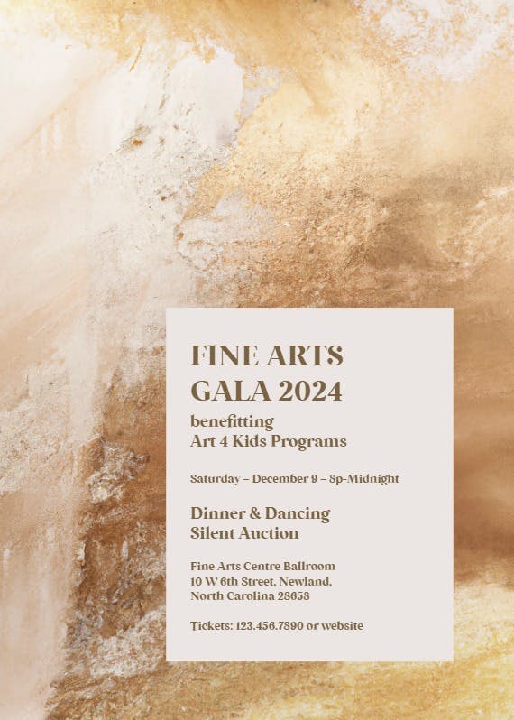 Modern aesthetic - gala invitation