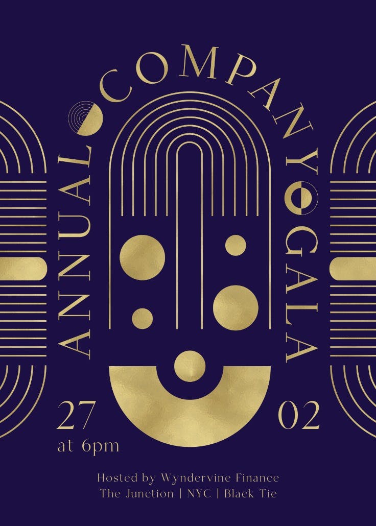 Monochrome elegance - gala invitación