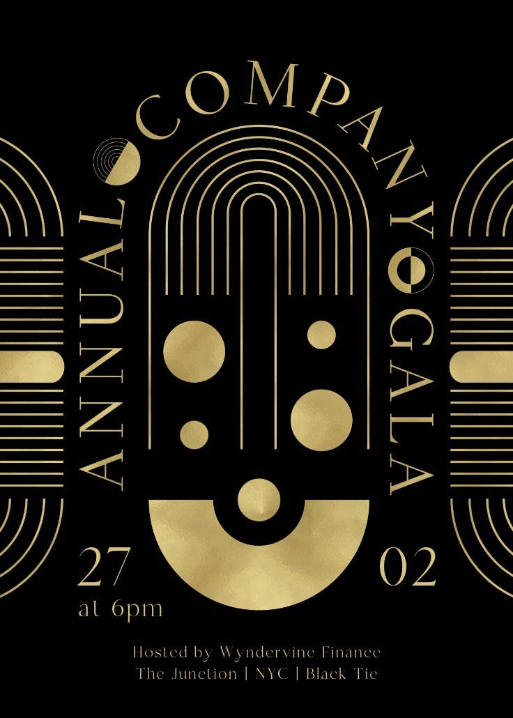 Monochrome elegance - gala invitación