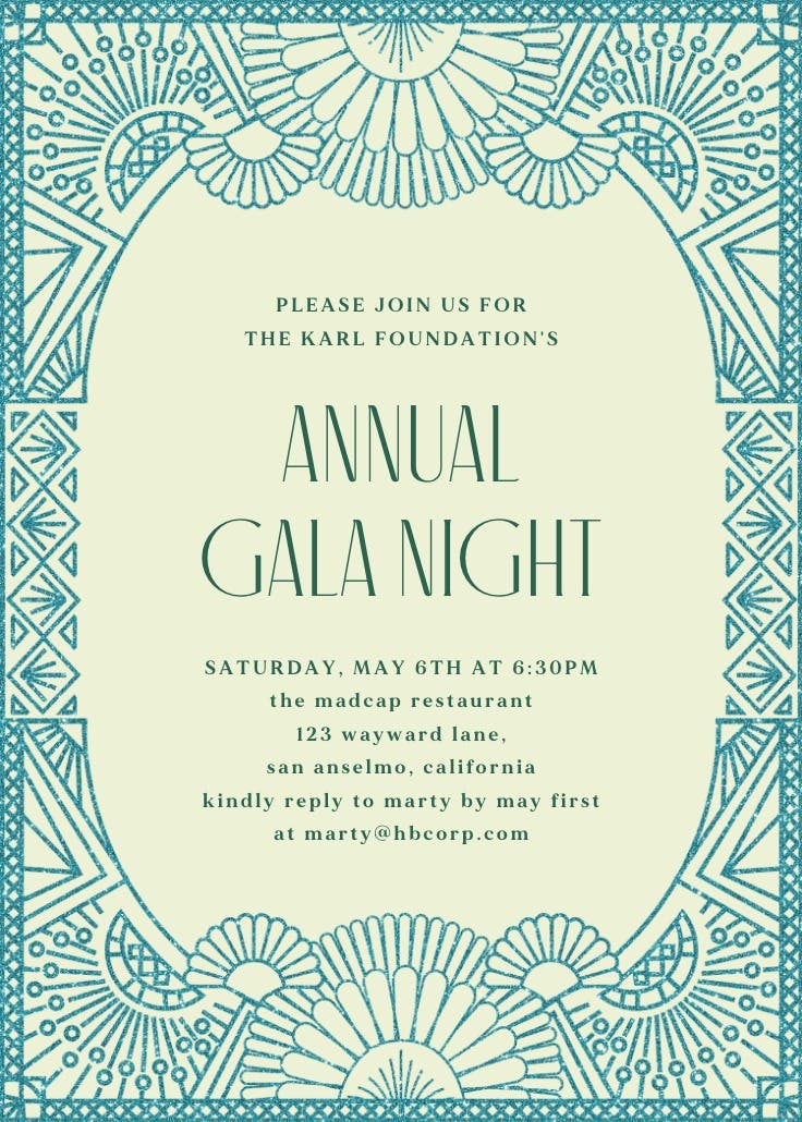 Orange glitz - gala invitación