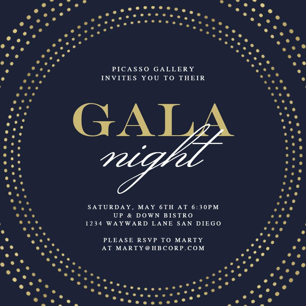 Petite points - gala invitation