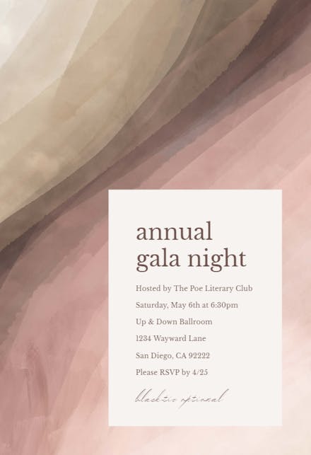 Sands - Gala Invitation